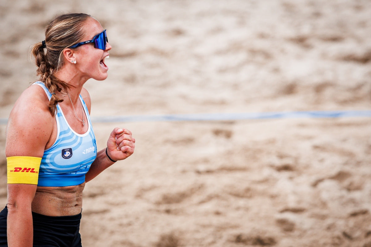 Beach volleyball court sand